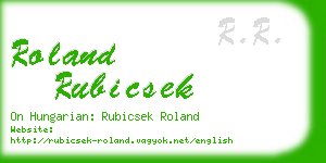 roland rubicsek business card